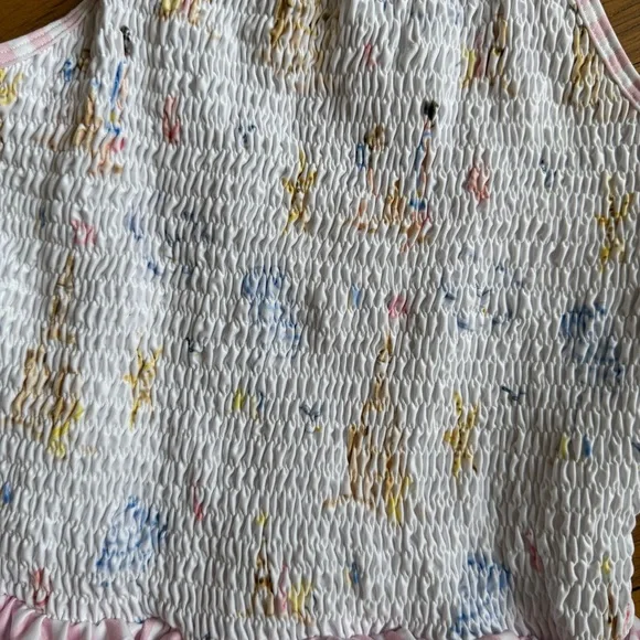 Dondolo Kids One Piece Swimsuit with Pink and White Ruffle - Picture 2 of 6